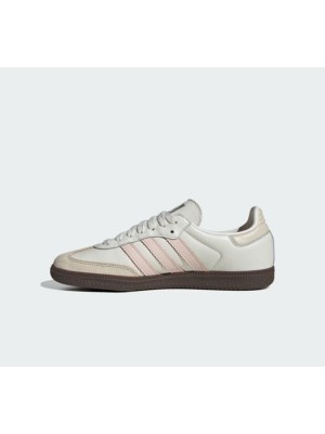 Adidas Samba OG IH2751 - White Retro Sneakers with Soft Pink Stripes | Classic & Comfortable Everyday Shoes 