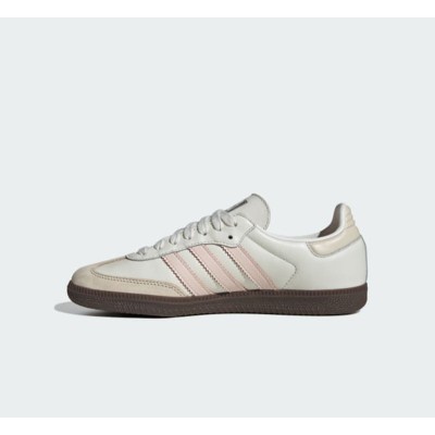 Adidas Samba OG IH2751 - White Retro Sneakers with Soft Pink Stripes | Classic & Comfortable Everyday Shoes 