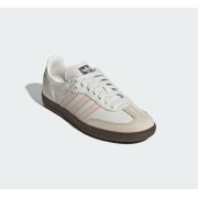 Adidas Samba OG IH2751 - White Retro Sneakers with Soft Pink Stripes | Classic & Comfortable Everyday Shoes 