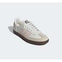 Adidas Samba OG IH2751 - White Retro Sneakers with Soft Pink Stripes | Classic & Comfortable Everyday Shoes 