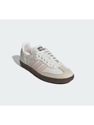 Adidas Samba OG IH2751 - White Retro Sneakers with Soft Pink Stripes | Classic & Comfortable Everyday Shoes 