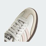 Adidas Samba OG IH2751 White Retro Sneakers with Soft Pink Stripes