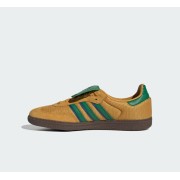 Adidas Samba OG IE9165 - Bold Yellow Retro Sneakers with Green Stripes | Stylish & Comfortable Everyday Shoes