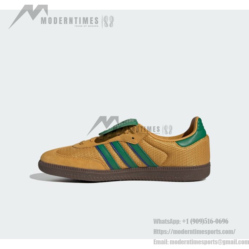 Adidas Samba OG IE9165 Retro Sneakers with Bold Yellow and Green Stripes