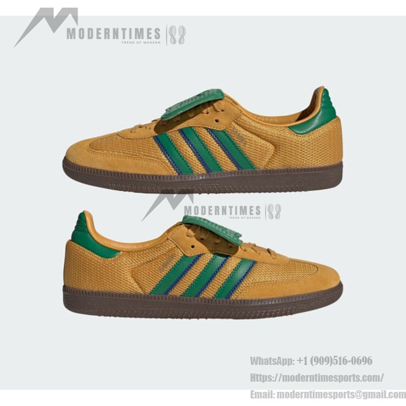 Adidas Samba OG IE9165 Retro Sneakers with Bold Yellow and Green Stripes