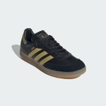 Adidas Samba OG IH8159 black and gold sneakers with gum sole, Messi-inspired