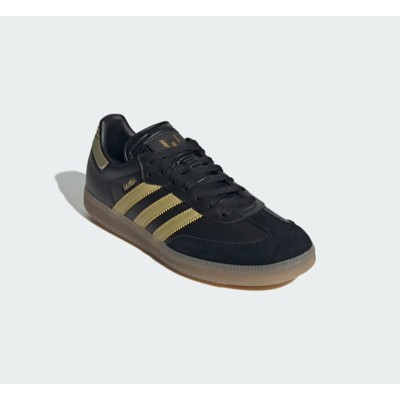 Adidas Samba OG IH8159 - Black & Gold Sneakers with Gum Sole, Messi-Inspired for Street Style & Indoor Sports