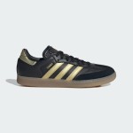 Adidas Samba OG IH8159 black and gold sneakers with gum sole, Messi-inspired