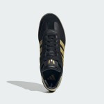 Adidas Samba OG IH8159 black and gold sneakers with gum sole, Messi-inspired