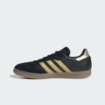 Adidas Samba OG IH8159 black and gold sneakers with gum sole, Messi-inspired