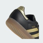 Adidas Samba OG IH8159 black and gold sneakers with gum sole, Messi-inspired