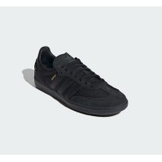 Adidas Samba OG JI4647 – Elegante Schwarze Wildleder-Sneaker mit Goldenen Akzenten für einen anspruchsvollen Stil