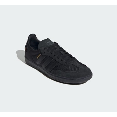 Adidas Samba OG JI4647 - Elegant Black Suede Sneakers with Gold Accents for Sophisticated Style