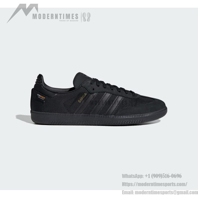 Adidas Samba OG JI4647 black suede sneakers with gold detailing