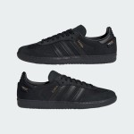 Adidas Samba OG JI4647 black suede sneakers with gold detailing