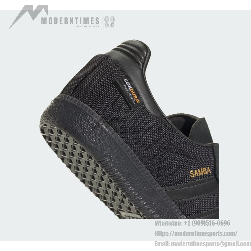 Adidas Samba OG JI4647 schwarze Wildleder-Sneaker mit goldenen Details