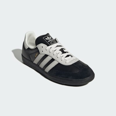 Adidas Samba OG JP5282 – Elegante Schwarze Wildleder-Sneaker mit Silbernen Streifen für Vielseitigen Stil