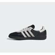 Adidas Samba OG JP5282 – Elegante Schwarze Wildleder-Sneaker mit Silbernen Streifen für Vielseitigen Stil