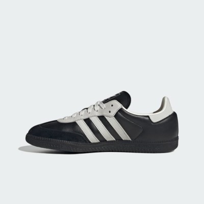 Adidas Samba OG JP5282 – Elegante Schwarze Wildleder-Sneaker mit Silbernen Streifen für Vielseitigen Stil