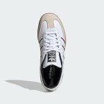 Adidas Samba OG IH5585 kids' white leather sneakers with black stripes and gum sole