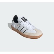 Adidas Samba OG IH5585 – Weiße Ledersneaker für Kinder mit Schwarzen Streifen und Gummisohle für Klassischen Alltagsstil