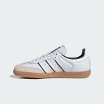 Adidas Samba OG IH5585 kids' white leather sneakers with black stripes and gum sole