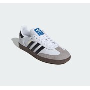 Adidas Samba OG B75806 - Klassische Weiße Ledersneaker mit Schwarzen Streifen für Zeitlosen Street-Style