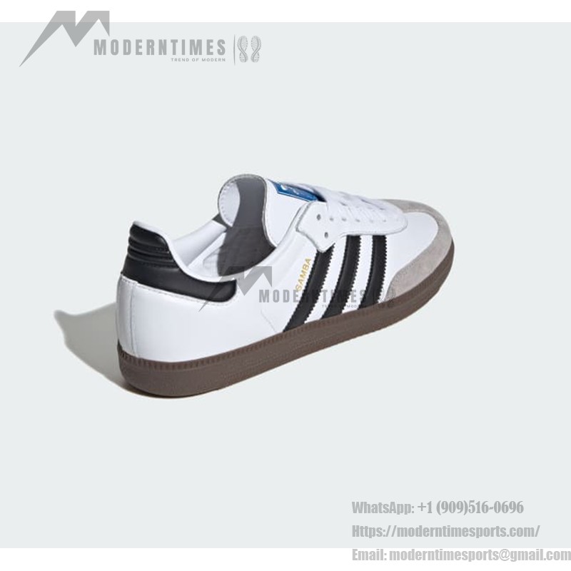 Adidas Samba OG B75806 - White Leather Sneakers with Black Stripes