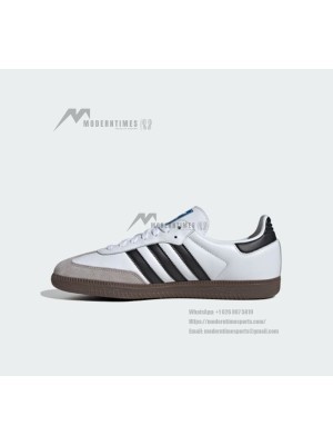 Adidas Samba OG B75806 - Classic White Leather Sneakers with Black Stripes for Timeless Street Style