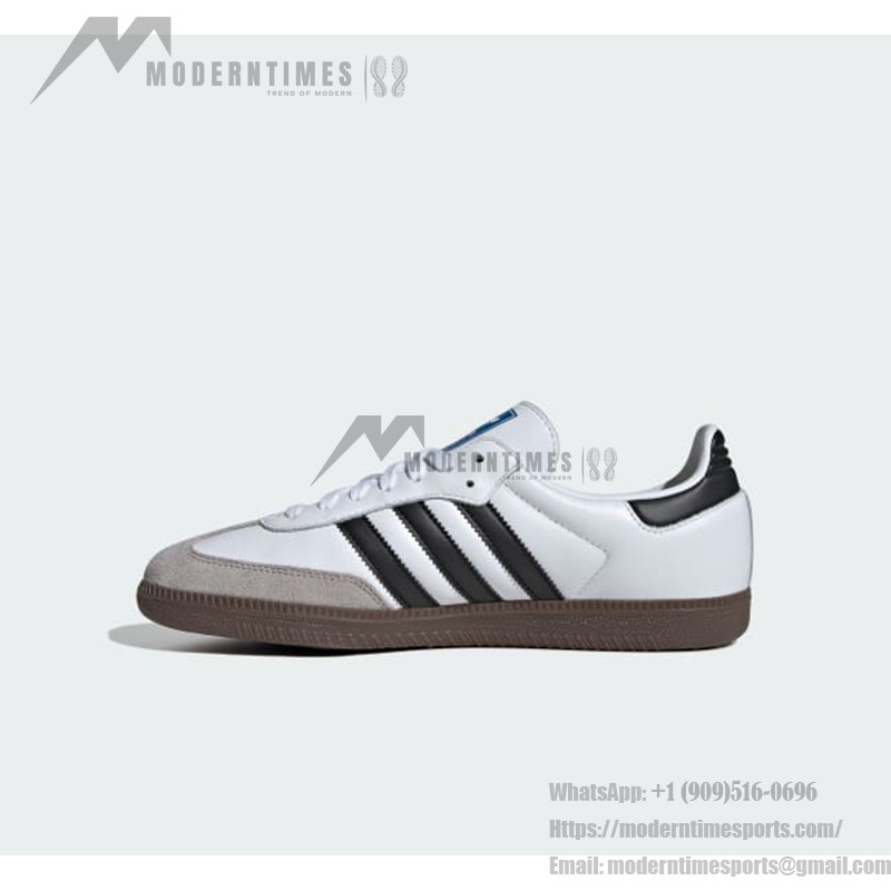 Adidas Samba OG B75806 - White Leather Sneakers with Black Stripes