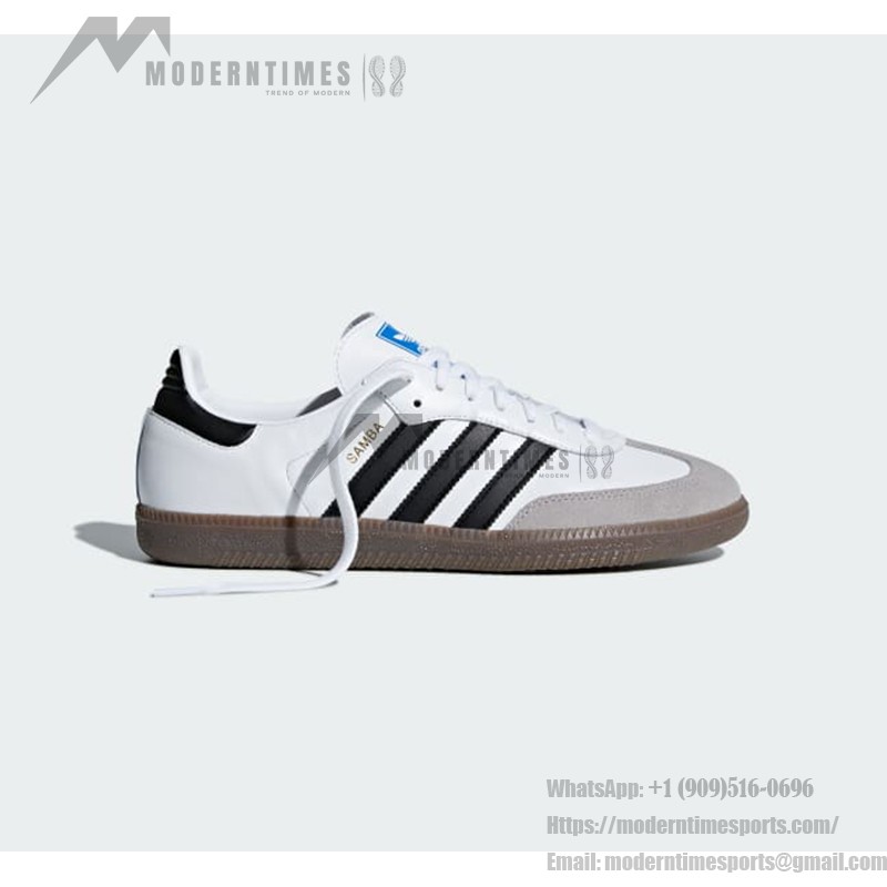 Adidas Samba OG B75806 - White Leather Sneakers with Black Stripes