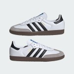 Adidas Samba OG B75806 - White Leather Sneakers with Black Stripes