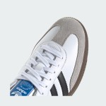 Adidas Samba OG B75806 - White Leather Sneakers with Black Stripes