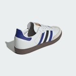 Adidas Samba OG ID1381 - White Leather Sneakers with Blue & Black Stripes