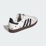 Adidas Samba OG Shoes IF4398 - White Leather Sneakers with Black Stripes and Floral Embroidery