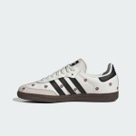 Adidas Samba OG Shoes IF4398 - White Leather Sneakers with Black Stripes and Floral Embroidery