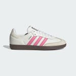 Adidas Samba OG Shoes IG1963 - White Leather Sneakers with Pink Stripes