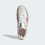 Adidas Samba OG Shoes IG1963 - White Leather Sneakers with Pink Stripes