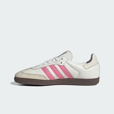 Adidas Samba OG Shoes IG1963 - Classic White Sneakers with Pink Stripes for Retro Street Style