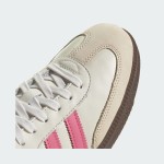 Adidas Samba OG Shoes IG1963 - White Leather Sneakers with Pink Stripes