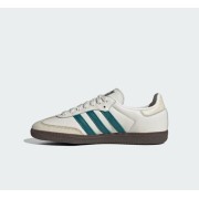 Adidas Samba OG IG1963 – Klassische Weiße Ledersneaker mit Türkisgrünen Streifen und Gummisohle für Zeitlosen Streetstyle