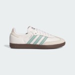 Adidas Samba OG IH2752 white leather sneakers with mint green stripes and gum sole