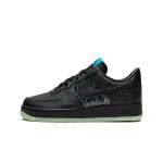 Space Jam x Nike Air Force 1 Low "Computer Chip" DH5354-001 Black Sneakers with Neon Accents and Glow-in-the-Dark Sole