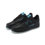 Space Jam x Nike Air Force 1 Low "Computer Chip" DH5354-001 Black Sneakers with Neon Accents and Glow-in-the-Dark Sole