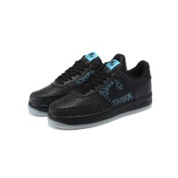 Space Jam x Nike Air Force 1 Low "Computer Chip" DH5354-001 Futuristic Black Sneakers | Glow-in-the-Dark Design