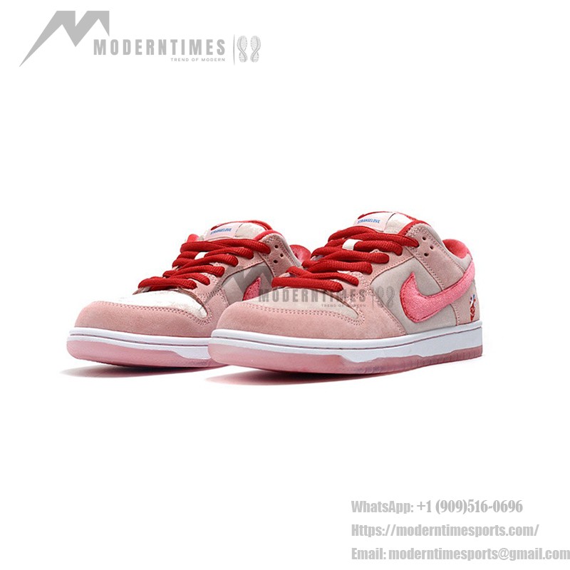 StrangeLove x Nike SB Dunk Low "Valentine's Day" CT2552-800 - Limited Edition Skate Shoe with Pink Suede and Heart Embroidery