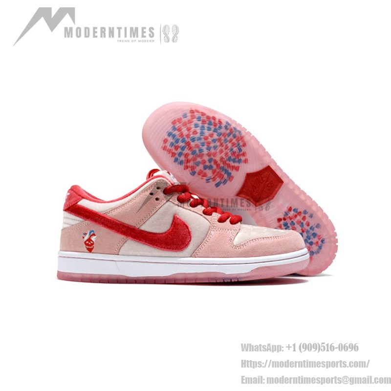 StrangeLove x Nike SB Dunk Low "Valentine's Day" CT2552-800 - Limited Edition Skate Shoe with Pink Suede and Heart Embroidery