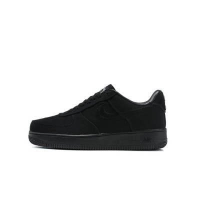 Stüssy x Nike Air Force 1 Low "Black Hemp" CZ9084-001 Premium Black Sneakers | Iconic Streetwear Collaboration