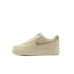 Stüssy x Nike Air Force 1 Low CZ9084-200 - Fossil Stone Sneakers with Hemp Upper