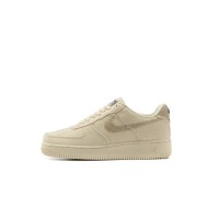 Stüssy x Nike Air Force 1 Low CZ9084-200 - Fossil Stone Sneakers with Premium Hemp Upper and Sustainable Style